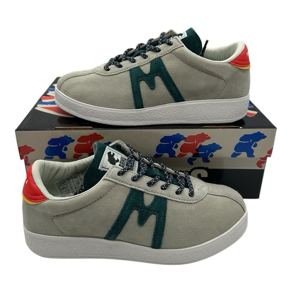 Karhu Trampas Shoes Womens 6 Abbey Stone Gray June Bug Suede‎ Sneakers F809028